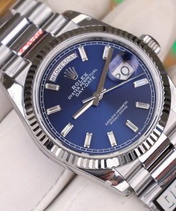 Rolex Day-Date 128236 Best Replica Watch Blue Dial Weight 158gram QF Factory 36mm (2)