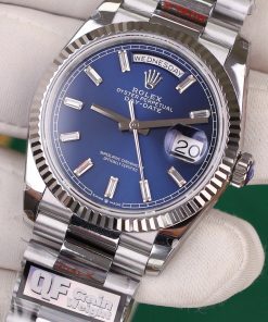 Rolex Day-Date 128236 Best Replica Watch Blue Dial Weight 158gram QF Factory 36mm (2)
