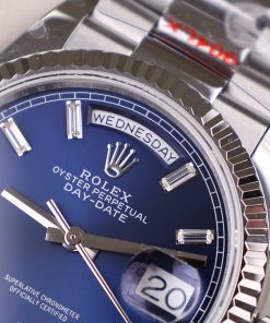Rolex Day-Date 128236 Best Replica Watch Blue Dial Weight 158gram QF Factory 36mm (2)