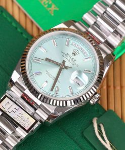 Rolex Day-Date 128236 Replica Watch Ice Blue Dial Weight 158gram QF Factory 36mm (2)