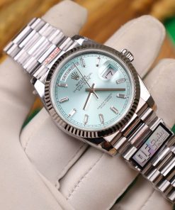 Rolex Day-Date 128236 Replica Watch Ice Blue Dial Weight 158gram QF Factory 36mm (2)