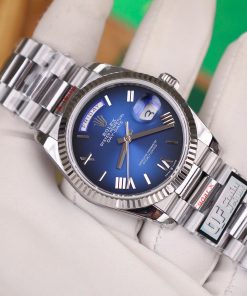 Rolex Day-Date 128236 Replica Watches Blue Dial Weight 158gram QF Factory 36mm (2)