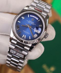Rolex Day-Date 128236 Replica Watches Blue Dial Weight 158gram QF Factory 36mm (2)