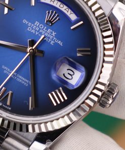 Rolex Day-Date 128236 Replica Watches Blue Dial Weight 158gram QF Factory 36mm (2)