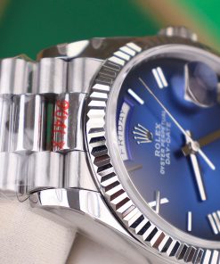Rolex Day-Date 128236 Replica Watches Blue Dial Weight 158gram QF Factory 36mm (2)