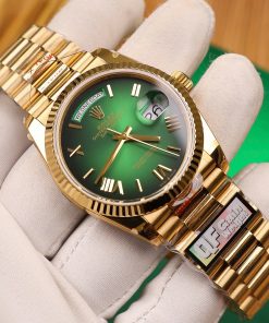 Rolex Day-Date 128238 Best Replica Watch Green Dial Weight 158gram QF Factory 36mm (2)