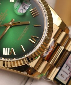 Rolex Day-Date 128238 Best Replica Watch Green Dial Weight 158gram QF Factory 36mm (2)