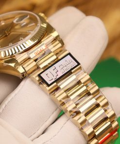 Rolex Day-Date 128238 Best Replica Watch Yellow Dial Weight 158gram QF Factory 36mm (2)