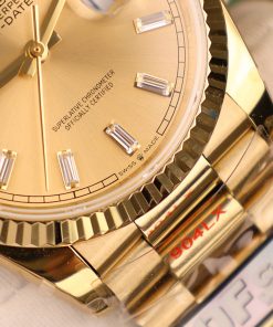 Rolex Day-Date 128238 Best Replica Watch Yellow Dial Weight 158gram QF Factory 36mm (2)