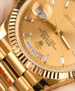 Rolex Day-Date 128238 Best Replica Watch Yellow Dial Weight 158gram QF Factory 36mm (2)