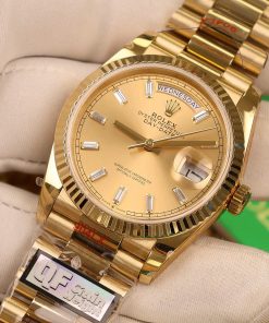 Rolex Day-Date 128238 Best Replica Watch Yellow Dial Weight 158gram QF Factory 36mm (2)
