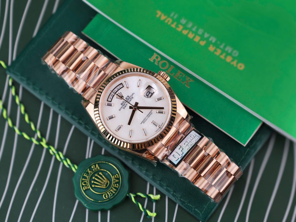 Rolex Day-Date 128238 Replica Watch Dial Mother Of Pearl Weight 158 Grams QF Factory 36mm (2)