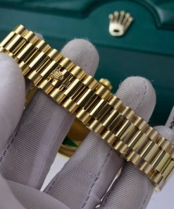 Rolex Day-Date 128238 Turquoise Dial 18K Gold Wrapped Best Replica (12)