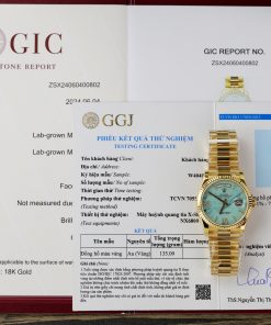 Rolex Day-Date 128238 Turquoise Dial 18K Gold Wrapped Best Replica (1)