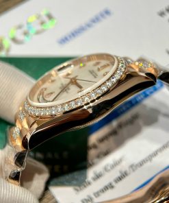 Rolex Day-Date 128345RBR Gold Wrapped Custom Moissanite Diamonds MOP 36mm (3)
