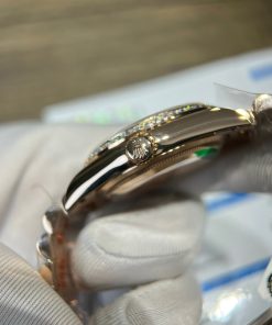 Rolex Day-Date 128345RBR Gold Wrapped Custom Moissanite Diamonds MOP 36mm (3)