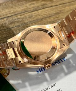 Rolex Day-Date 128345RBR Gold Wrapped Custom Moissanite Diamonds MOP 36mm (3)