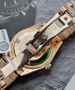 Rolex Day-Date 128345RBR Gold Wrapped Custom Moissanite Sapphire 36mm (1)