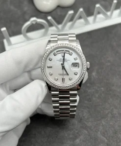 Rolex Day-Date 128349RBR 18K White Gold & Natural Diamonds MOP 36mm (1)
