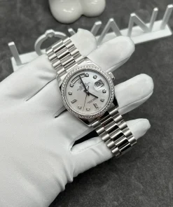 Rolex Day-Date 128349RBR 18K White Gold & Natural Diamonds MOP 36mm (1)