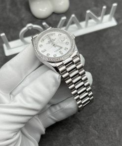 Rolex Day-Date 128349RBR 18K White Gold & Natural Diamonds MOP 36mm (1)