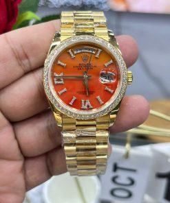 Rolex Day-Date 128398TBR Carnelian Dial RA Factory Best Replica 36mm (1)