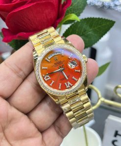 Rolex Day-Date 128398TBR Carnelian Dial RA Factory Best Replica 36mm (1)