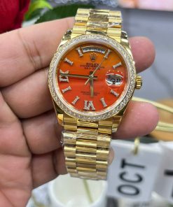 Rolex Day-Date 128398TBR Carnelian Dial RA Factory Best Replica 36mm (1)