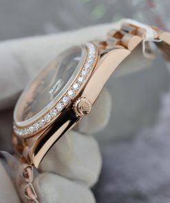 Rolex Day-Date 18K Gold Wrapped Bezel Moissanite Diamonds GM V3 40mm (13)