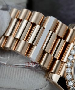 Rolex Day-Date 18K Gold Wrapped Bezel Moissanite Diamonds GM V3 40mm (13)