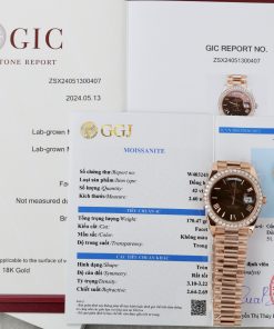 Rolex Day-Date 18K Gold Wrapped Bezel Moissanite Diamonds GM V3 40mm (13)