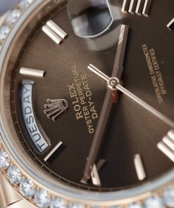 Rolex Day-Date 18K Gold Wrapped Bezel Moissanite Diamonds GM V3 40mm (13)