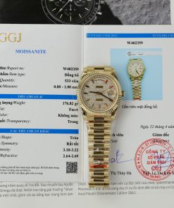 Rolex Day-Date 18K Gold Wrapped Custom Moissanite Diamonds GM V3