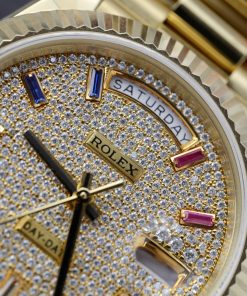 Rolex Day-Date 18K Gold Wrapped Custom Moissanite Diamonds GM V3