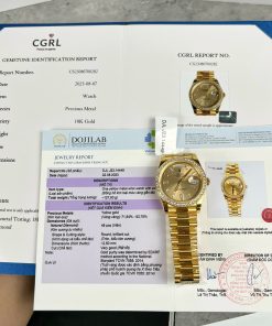 Rolex Day-Date 18K Gold Wrapped Custom Natural Diamonds GM Factory 40mm (1)