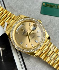 Rolex Day-Date 18K Gold Wrapped Custom Natural Diamonds GM Factory 40mm (1)