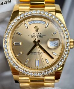 Rolex Day-Date 18K Gold Wrapped Custom Natural Diamonds GM Factory 40mm (1)