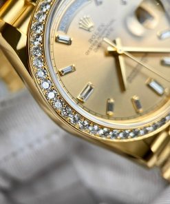 Rolex Day-Date 18K Gold Wrapped Custom Natural Diamonds GM Factory 40mm (1)