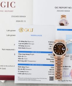 Rolex Day-Date 18K Gold Wrapped Customs Bezel Moissanite Diamonds GM V3 (2)