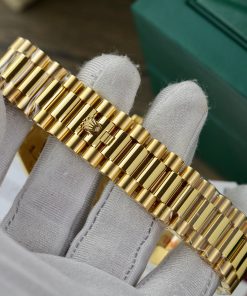 Rolex Day-Date 18K Gold Wrapped Customs Bezel Moissanite GM V3 40mm (1)