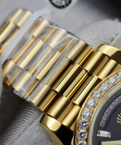 Rolex Day-Date 18K Gold Wrapped Customs Bezel Moissanite GM V3 40mm (1)