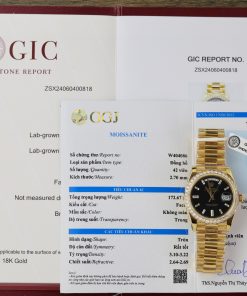 Rolex Day-Date 18K Gold Wrapped Customs Bezel Moissanite GM V3 40mm (1)