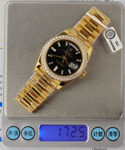 Rolex Day-Date 18K Gold Wrapped Customs Bezel Moissanite GM V3 40mm (1)
