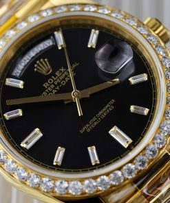 Rolex Day-Date 18K Gold Wrapped Customs Bezel Moissanite GM V3 40mm (1)