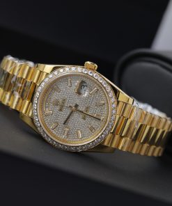 Rolex Day-Date 18K Gold Wrapped Customs Moissanite Diamonds GM V3 (12)