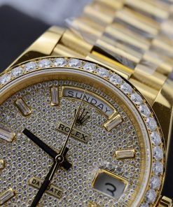 Rolex Day-Date 18K Gold Wrapped Customs Moissanite Diamonds GM V3 (12)