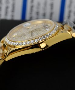 Rolex Day-Date 18K Gold Wrapped Customs Moissanite Diamonds GM V3 (12)
