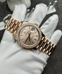Rolex Day-Date 18K Real Gold Customs Natural Diamonds 40mm (1)