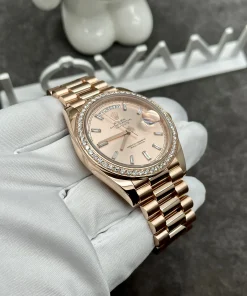 Rolex Day-Date 18K Real Gold Customs Natural Diamonds 40mm (5)