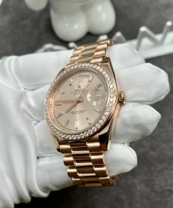 Rolex Day-Date 18K Real Gold Customs Natural Diamonds 40mm (6)